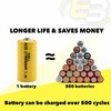 Exell Battery 2/3AA 1.2V 400mAh Button Top Rechargeable Battery for DIY, Radios, Power Packs EBC-304
